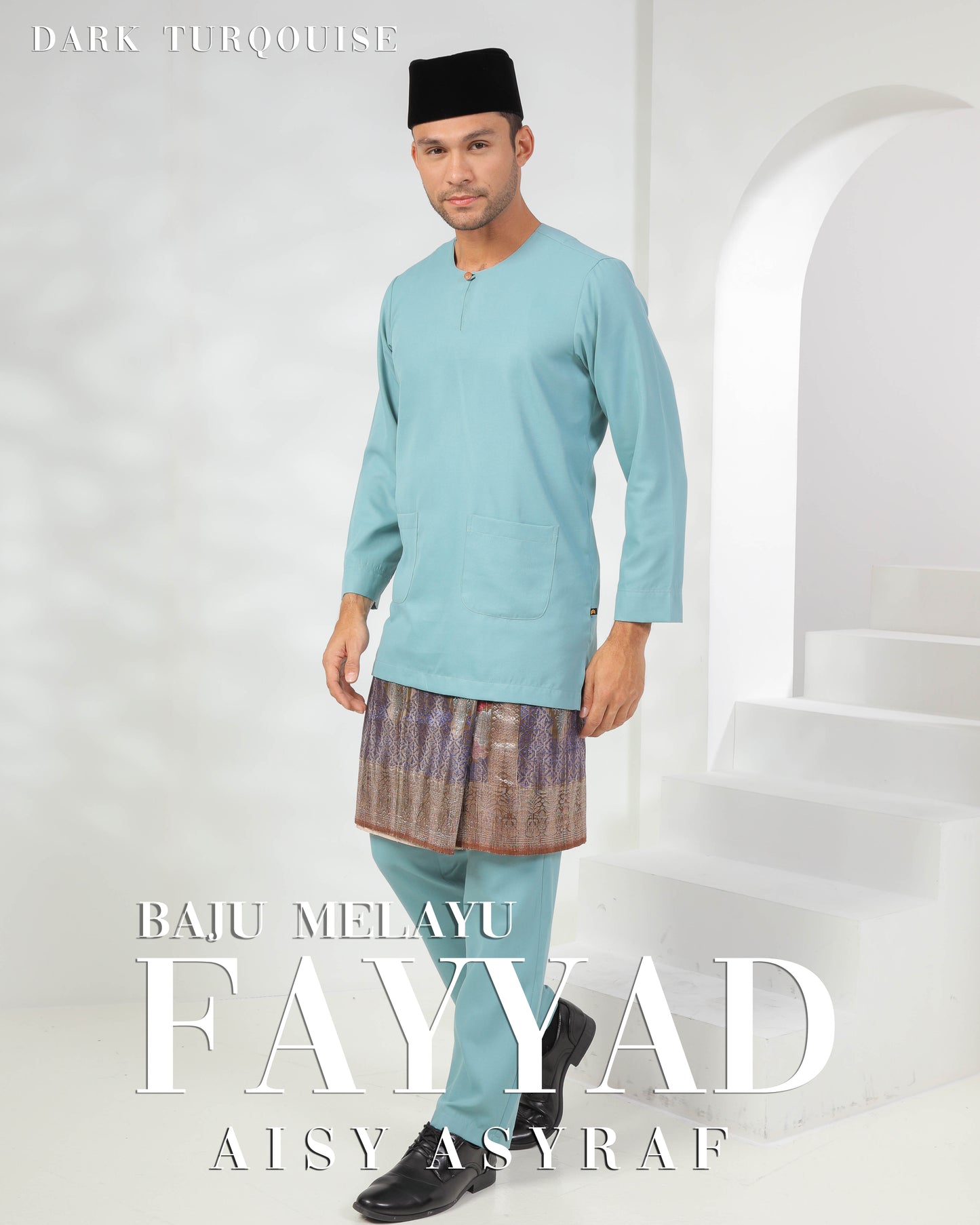 Baju Melayu Fayyad - Dark Turquoise