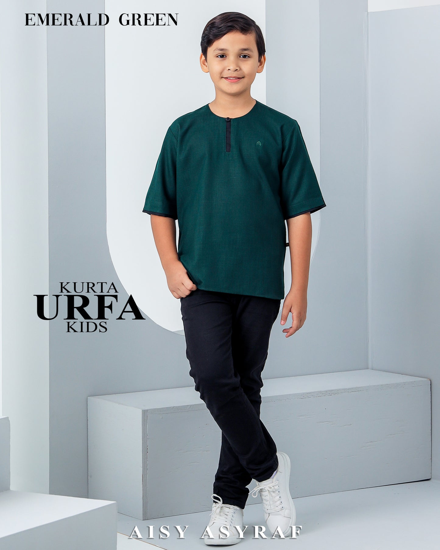 Kurta Urfa Kids - Emerald green