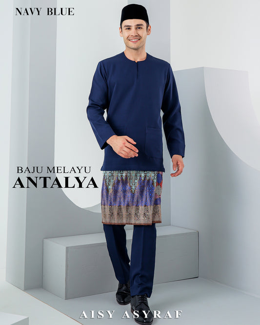 Baju Melayu Antalya - Navy Blue