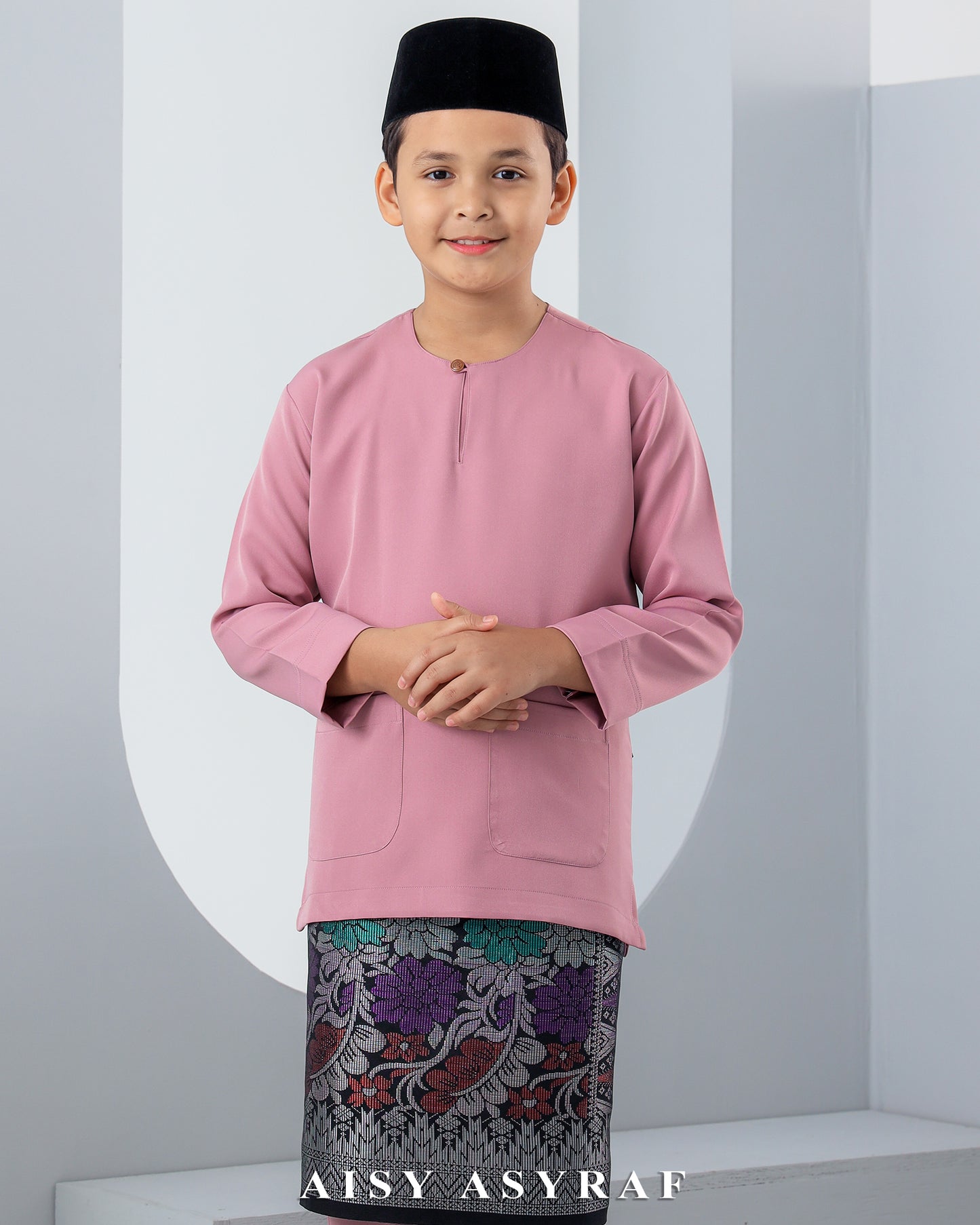 Baju Melayu Antalya Kids - Rose Pink