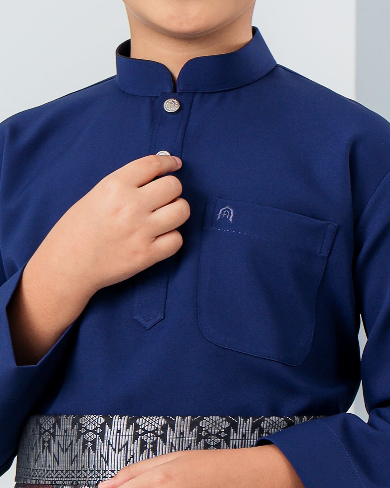 Baju Melayu Haseki Kids - Navy Blue