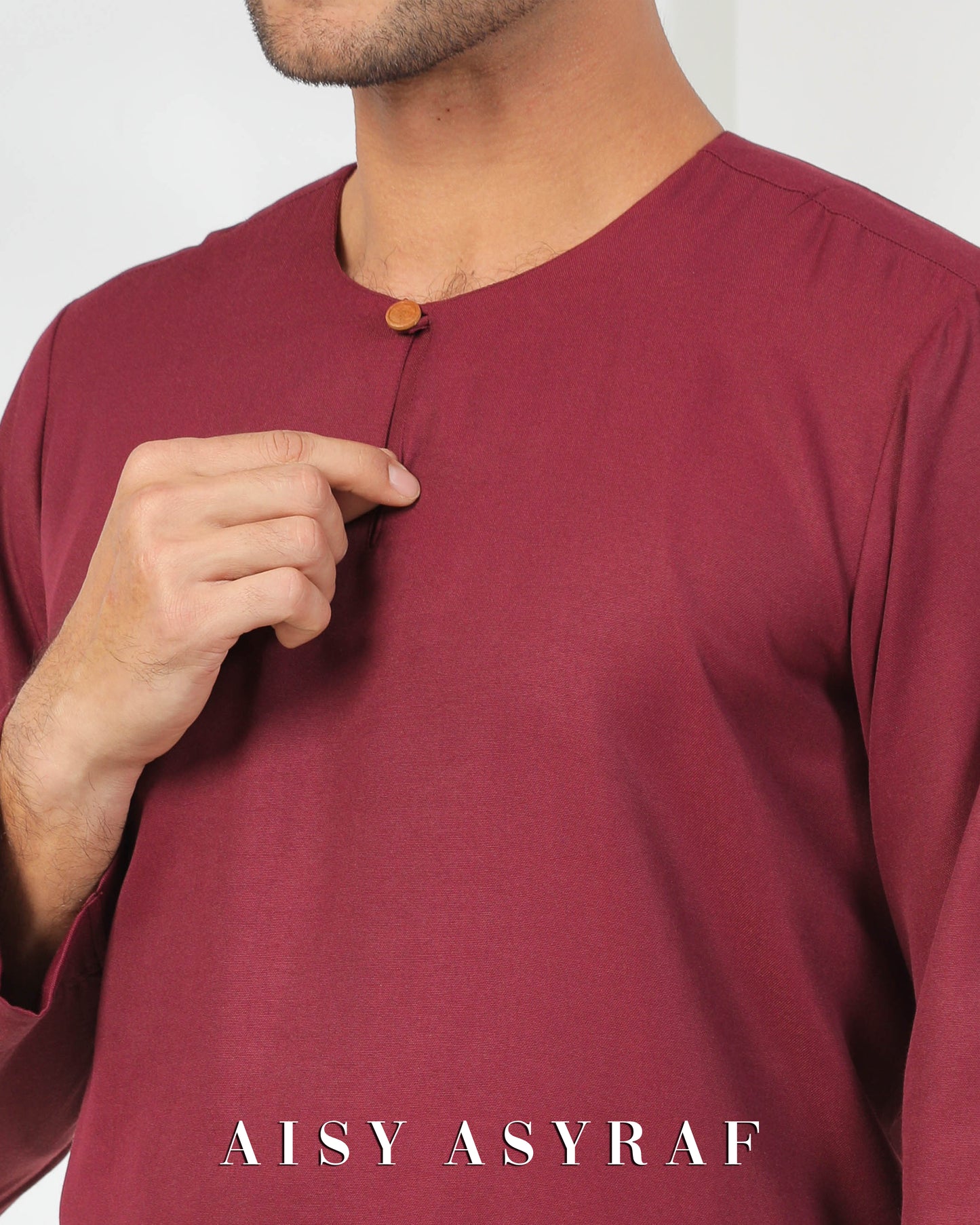 Baju Melayu Fayyad - Dark Maroon