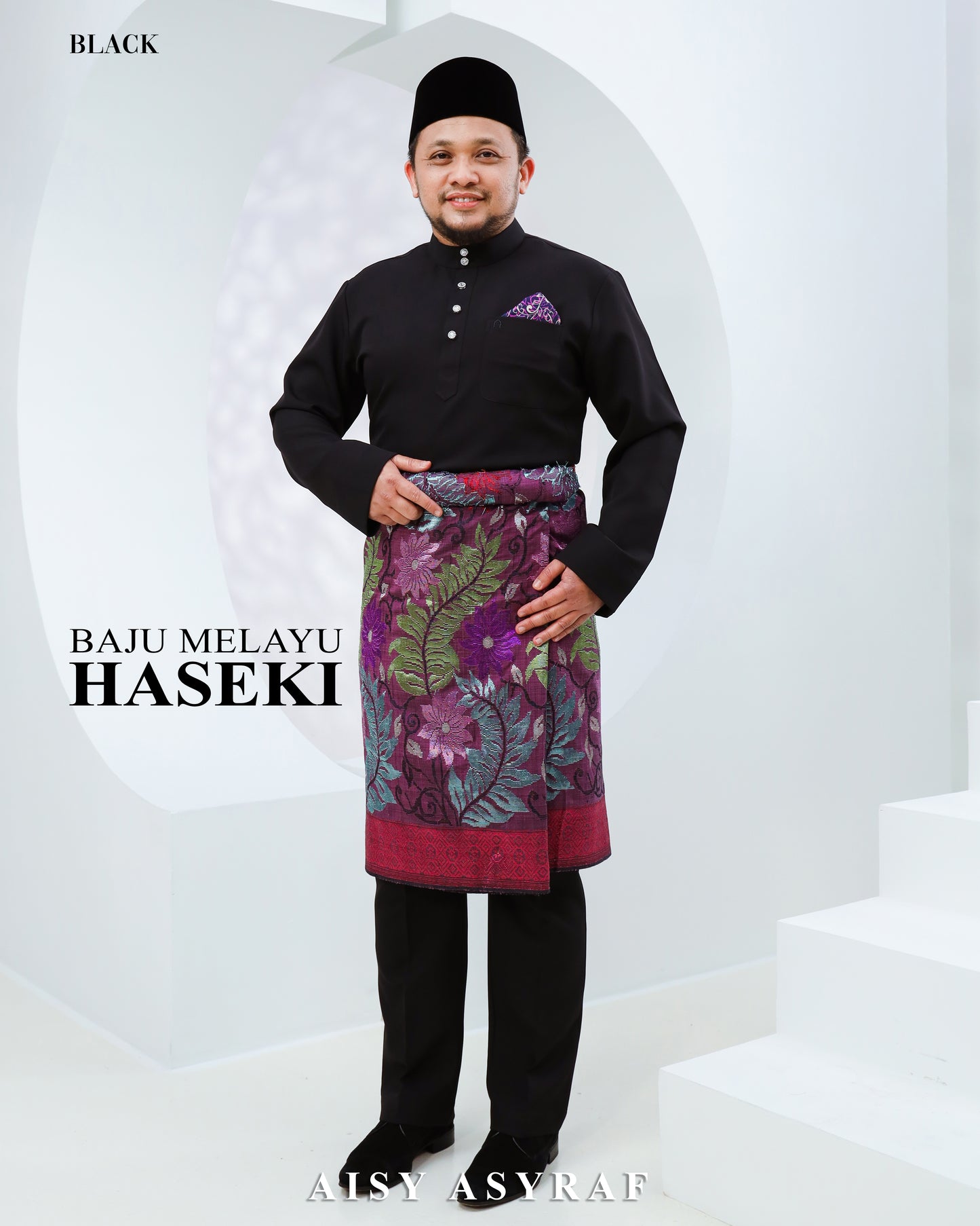 Baju Melayu Haseki - Black