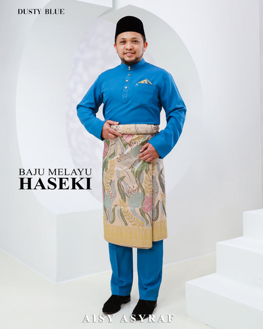 Baju Melayu Haseki - Dusty Blue