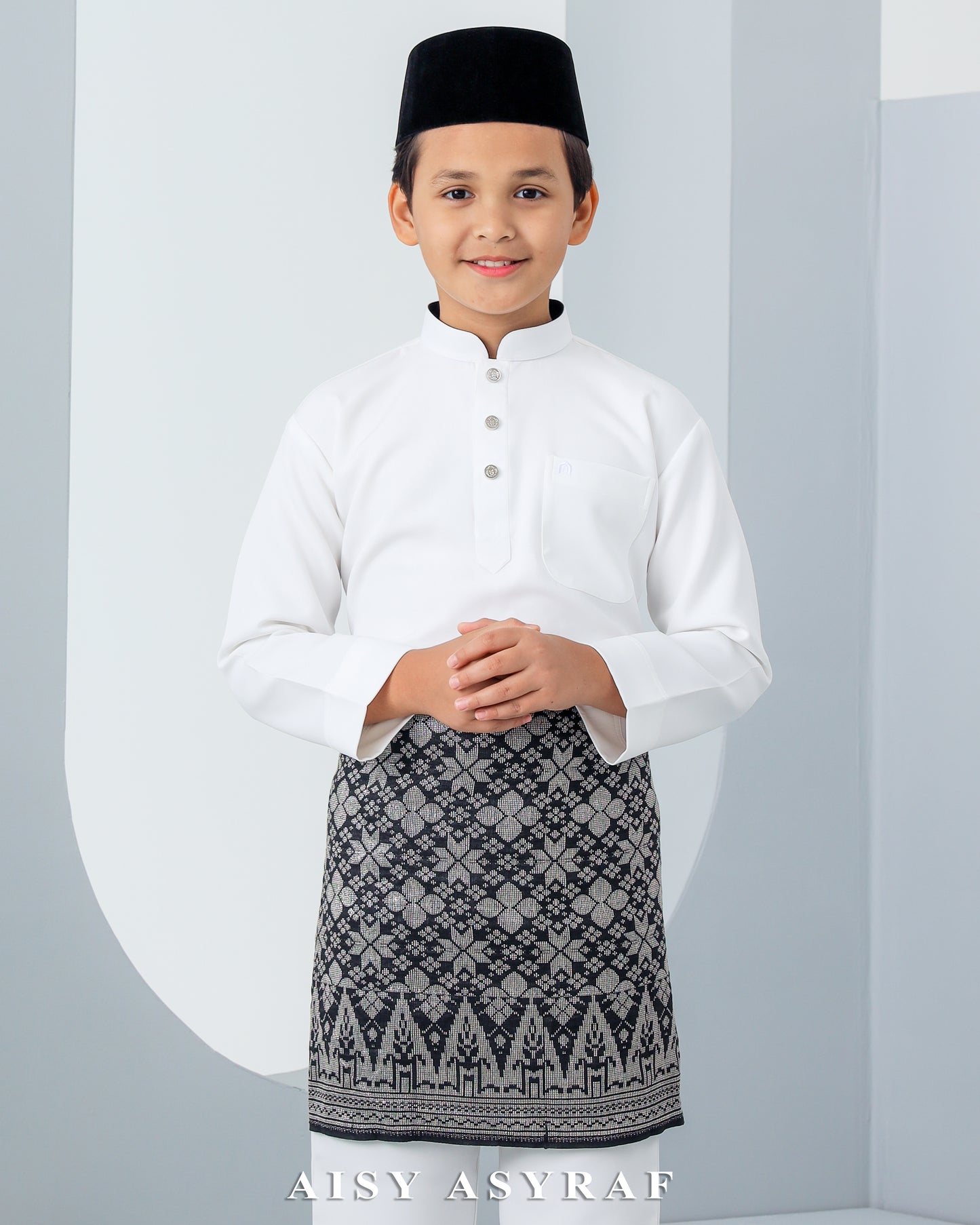 Baju Melayu Haseki Kids - White