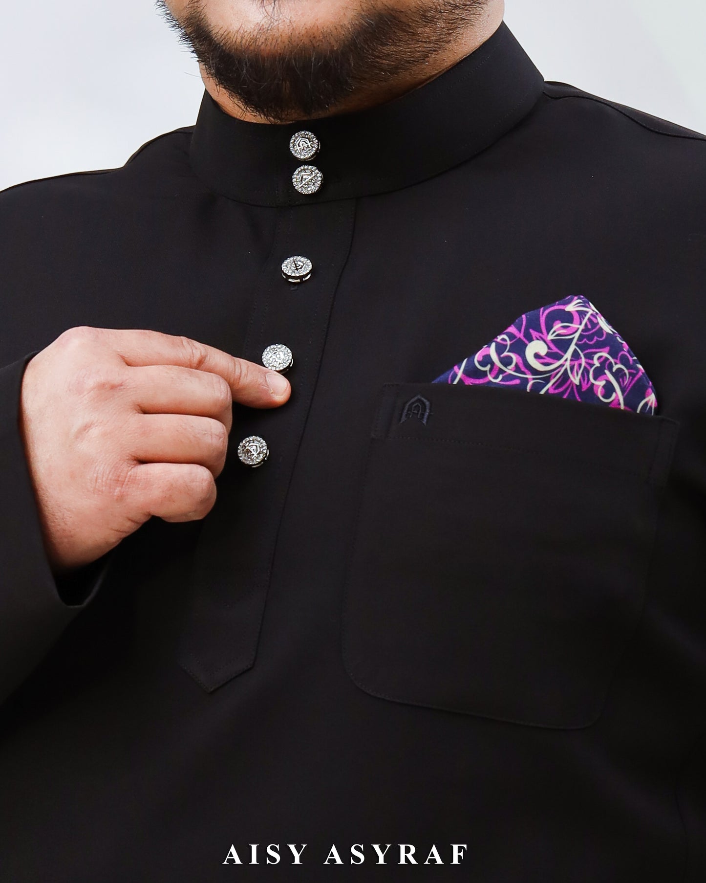 Baju Melayu Haseki - Black