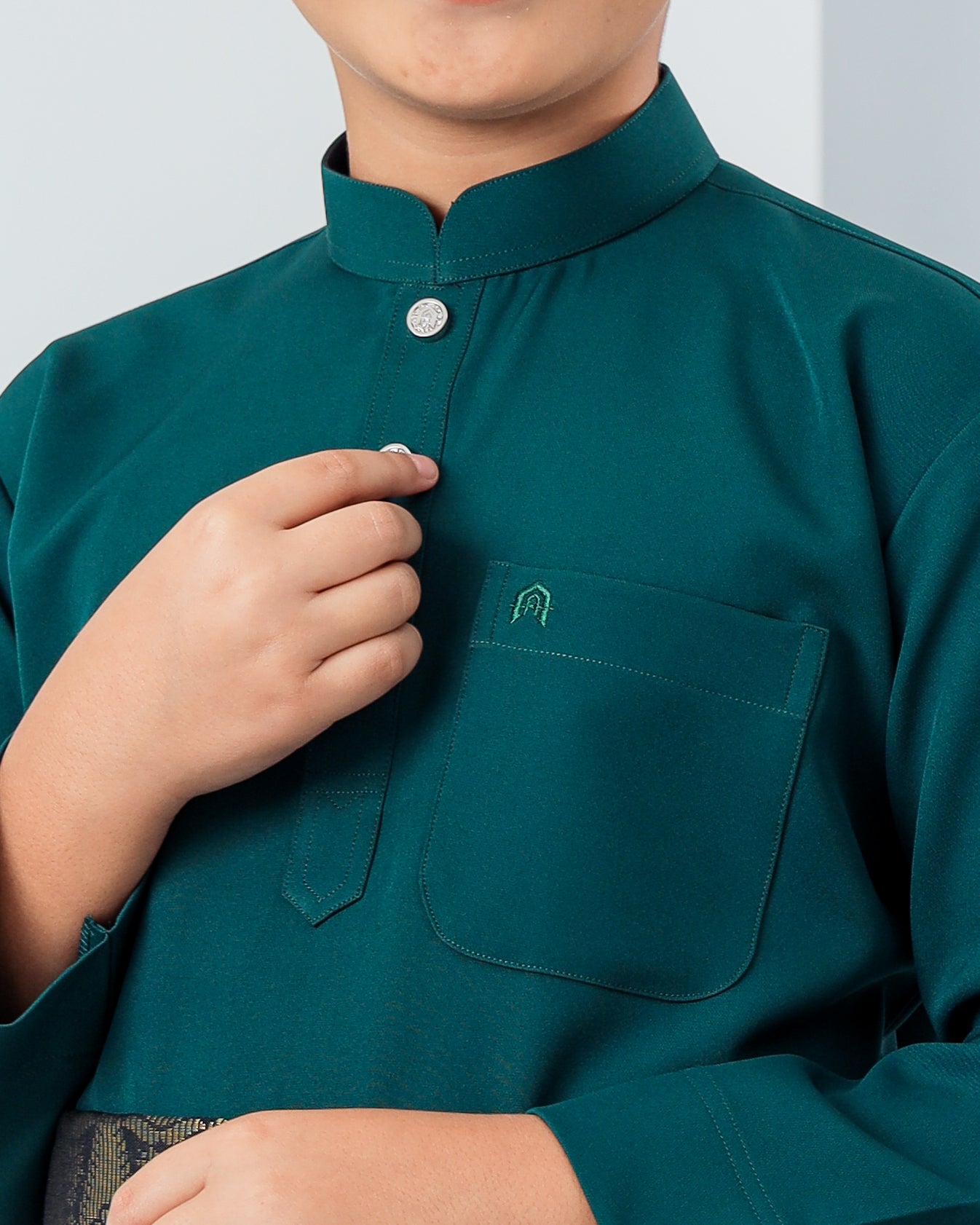 Baju Melayu Haseki Kids - Emerald Green