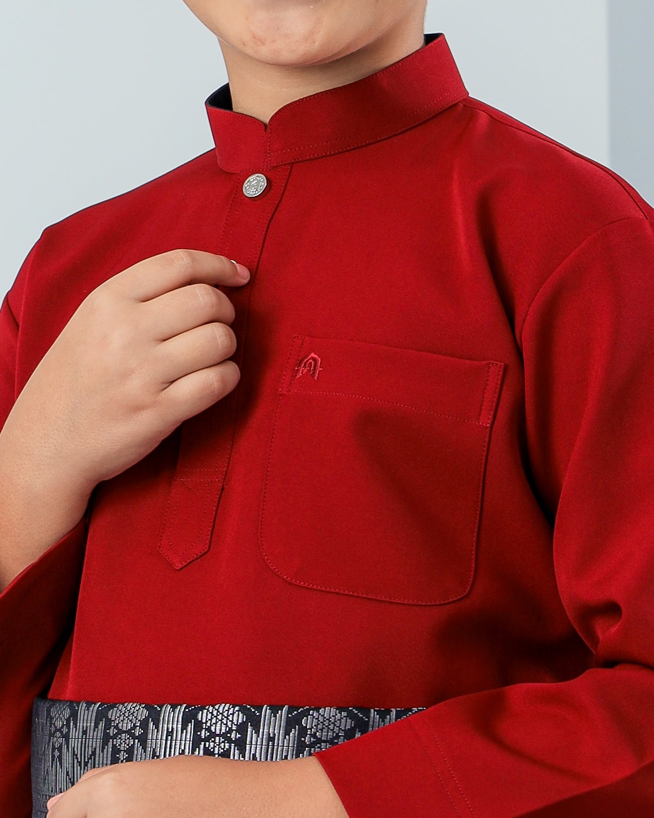 Baju Melayu Haseki Kids - Maroon