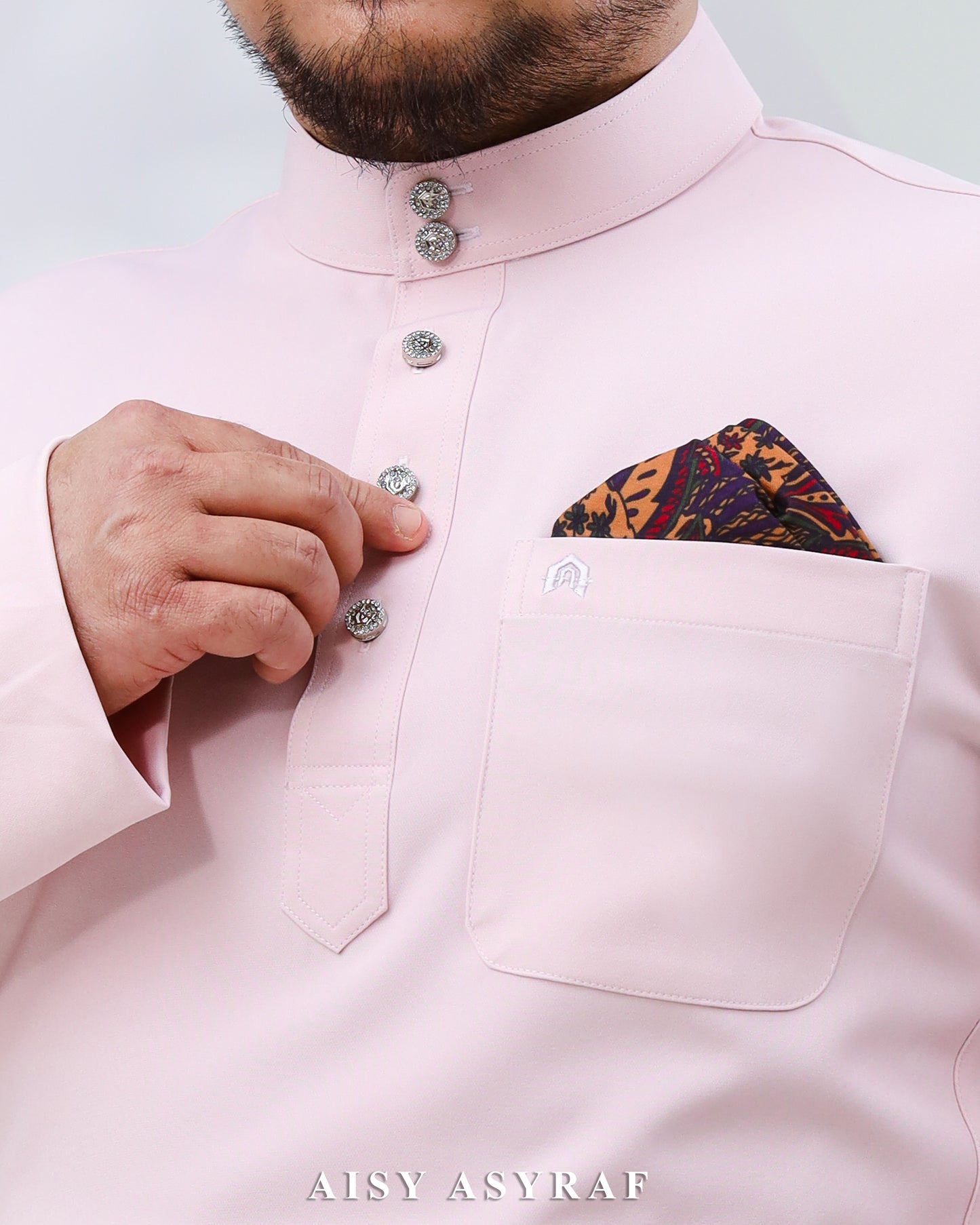 Baju Melayu Haseki - Pastel Pink