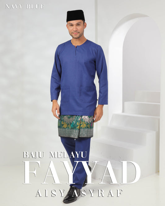 Baju Melayu Fayyad - Navy Blue