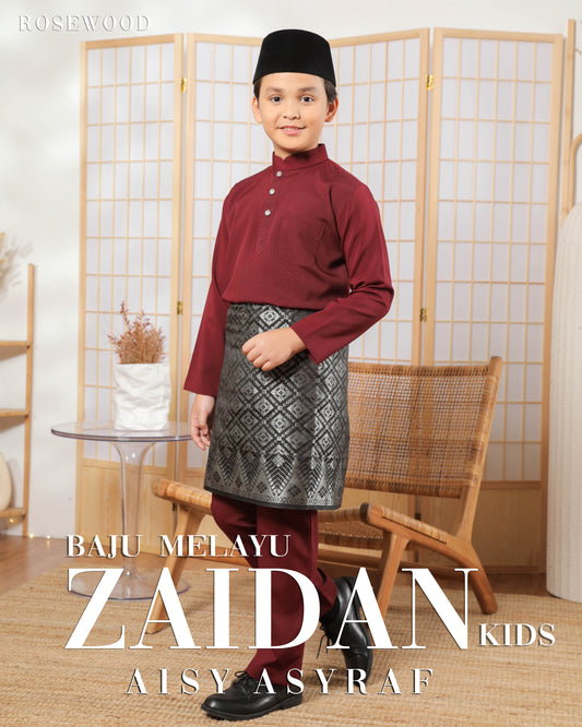 Baju Melayu Zaidan Kids - Rose wood