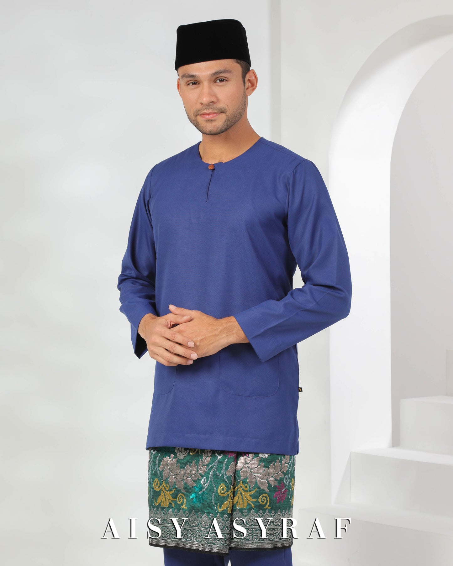 Baju Melayu Fayyad - Navy Blue