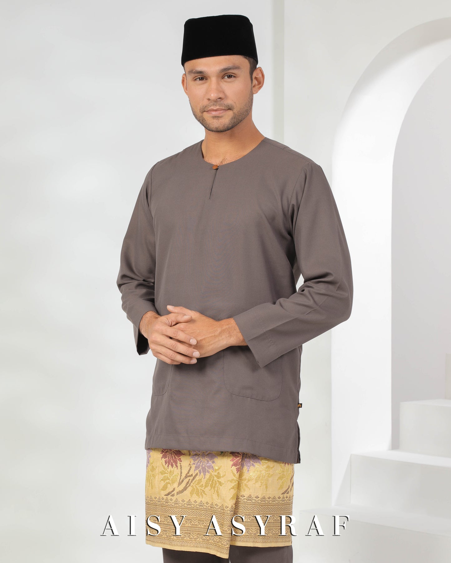 Baju Melayu Fayyad - Dark Grey