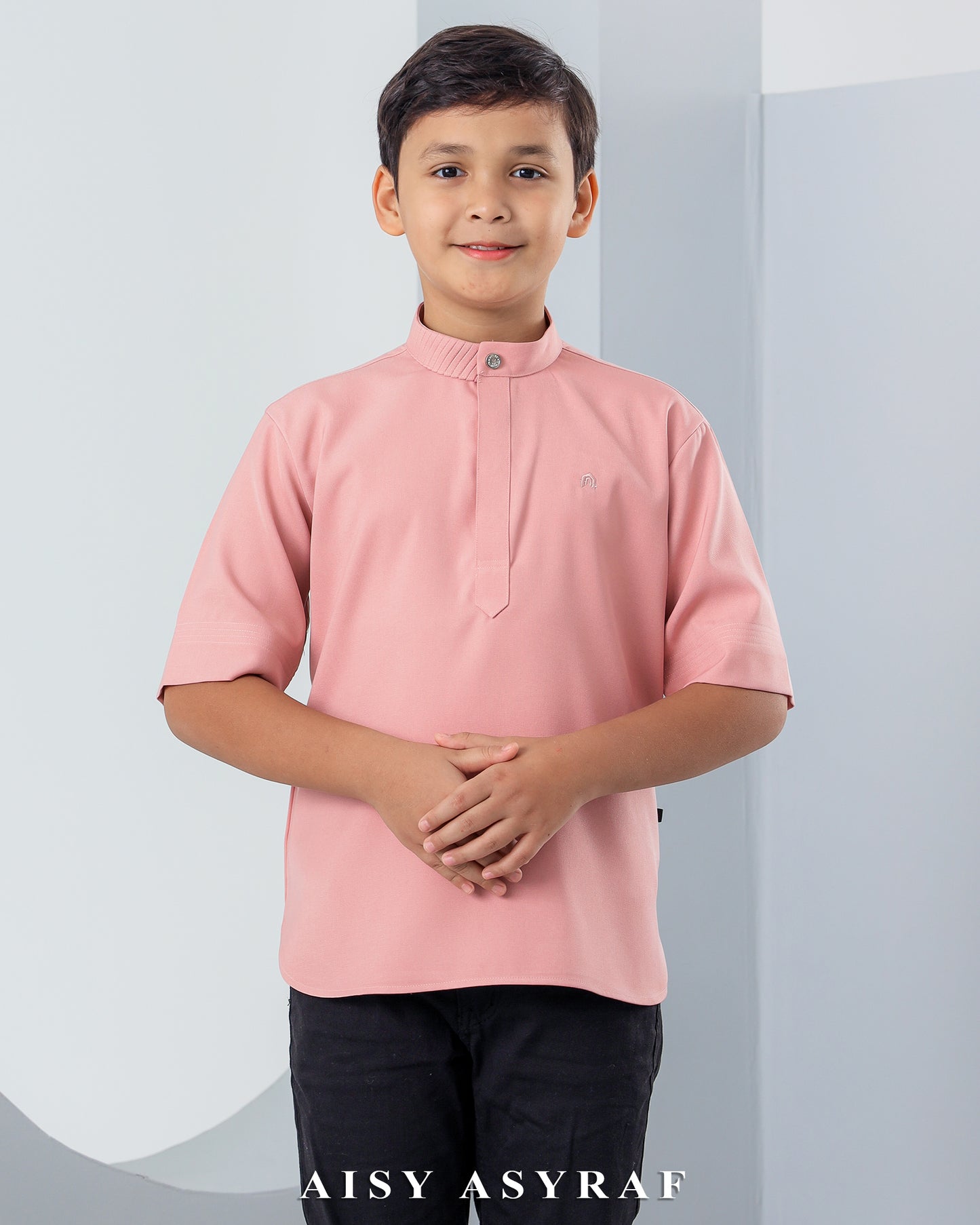 Kurta Hagia Kids - Pastel Pink