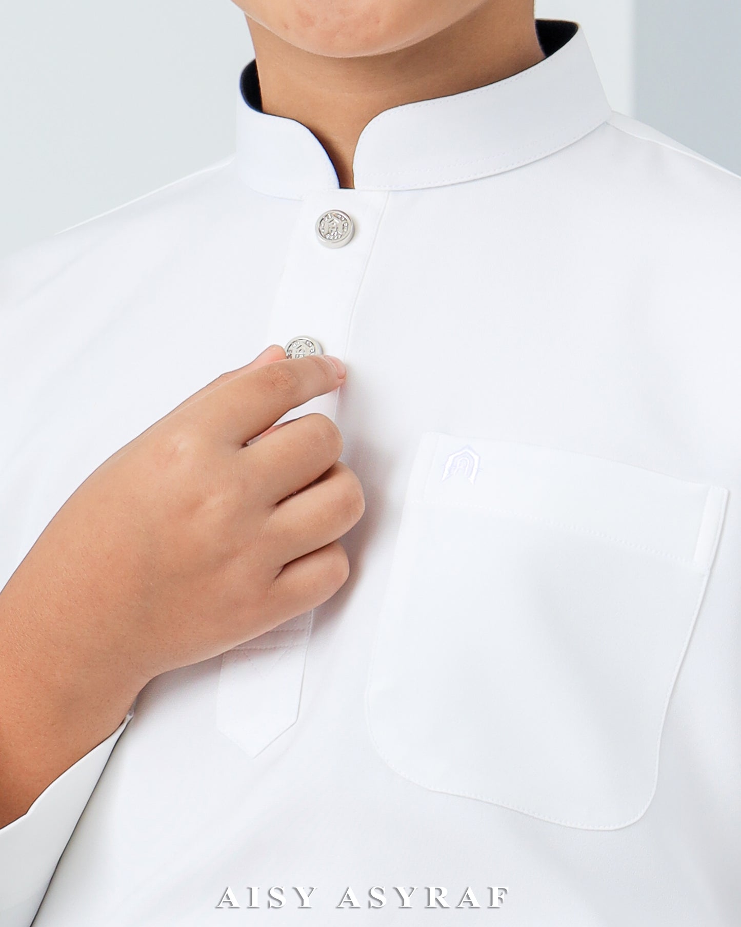 Baju Melayu Haseki Kids - White