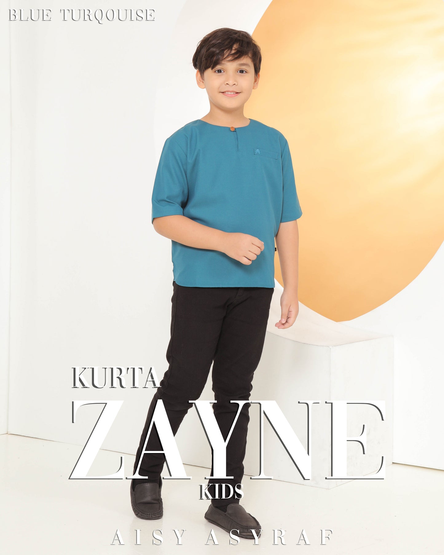 Kurta Zayne Kids - Blue Turqouise