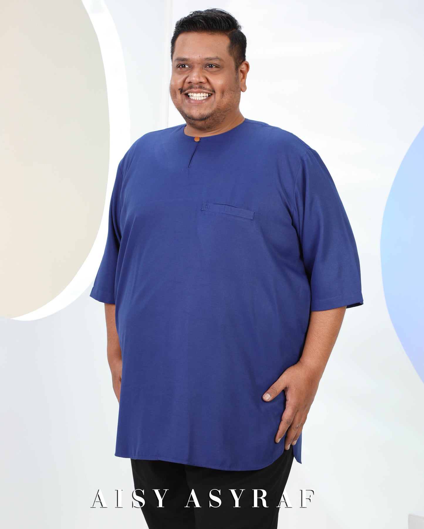 Kurta Saufa Plussize - Navy Blue