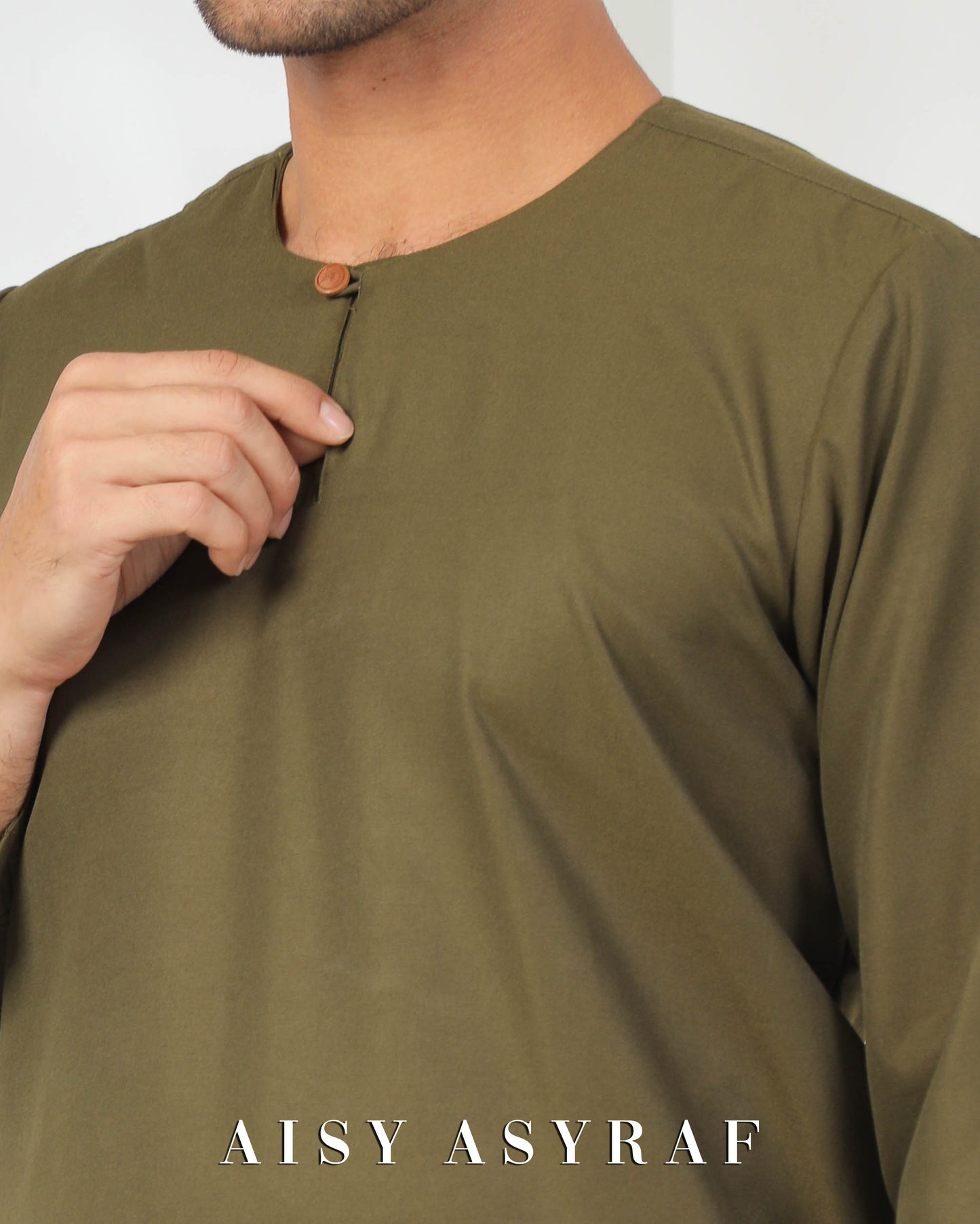 Baju Melayu Fayyad - Army Green