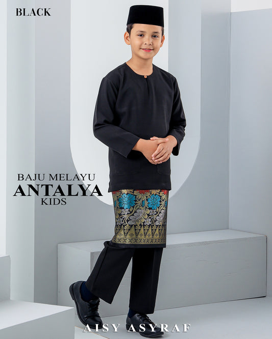 Baju Melayu Antalya kids Black