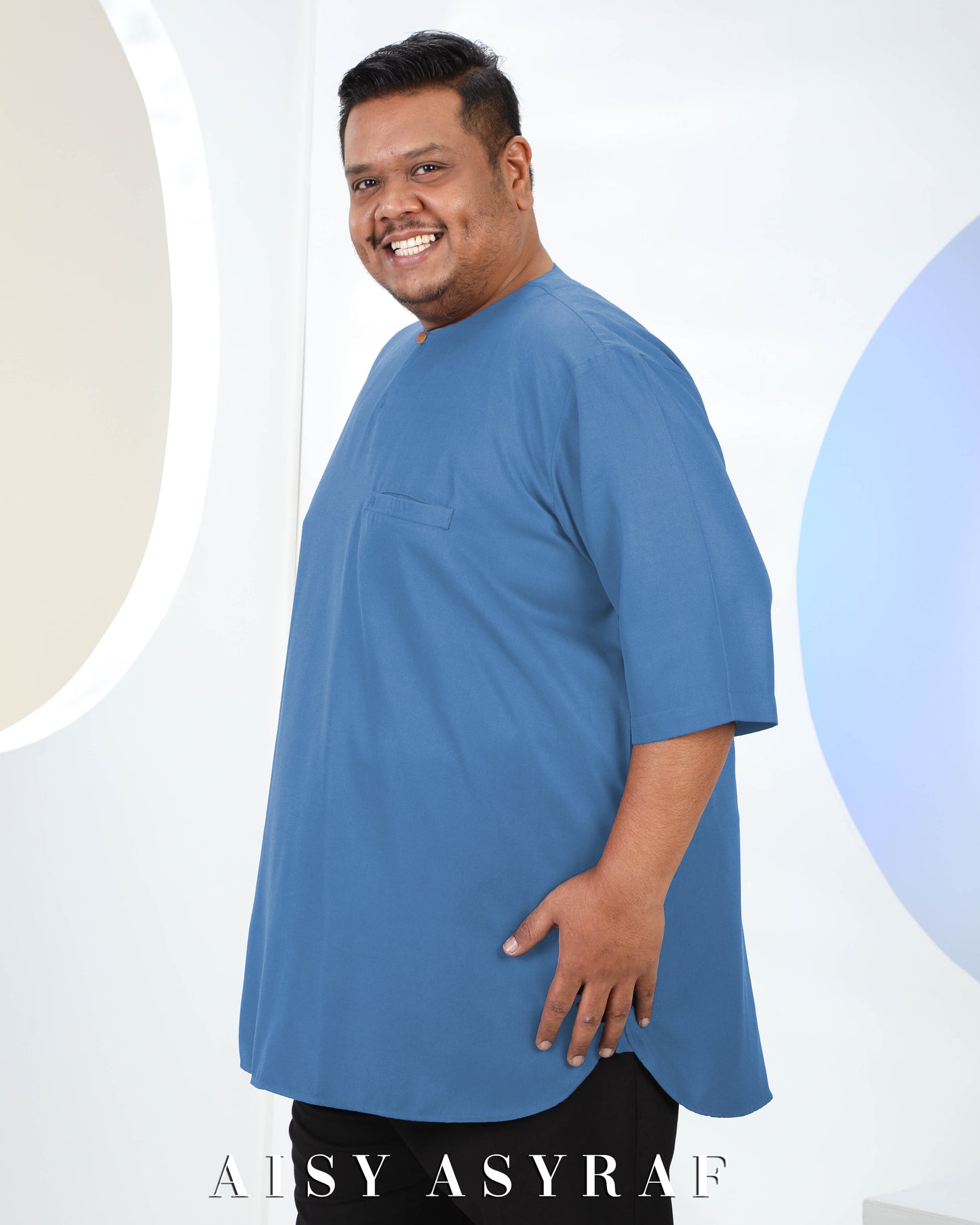 Kurta Saufa Plussize - Denim Blue