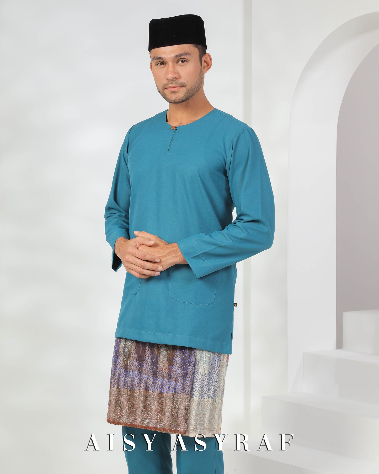 Baju Melayu Fayyad - Blue Turquoise