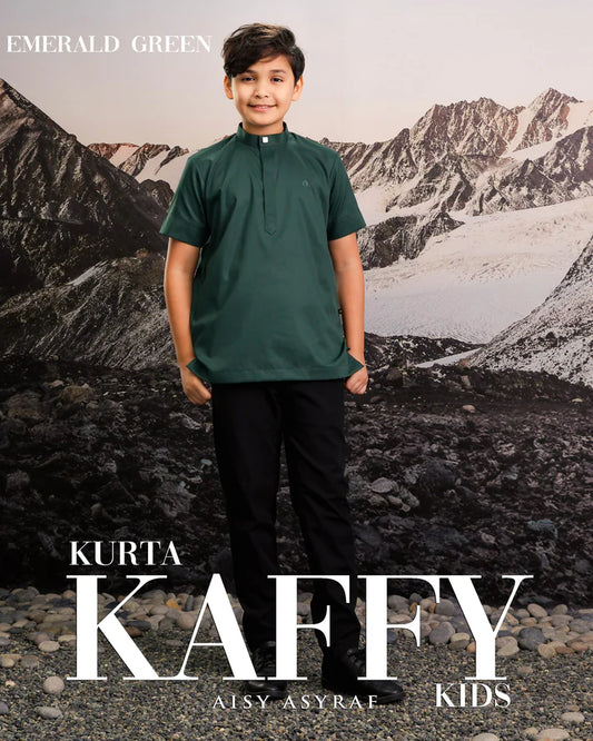 Kurta Kaffy kids - Emerald Green