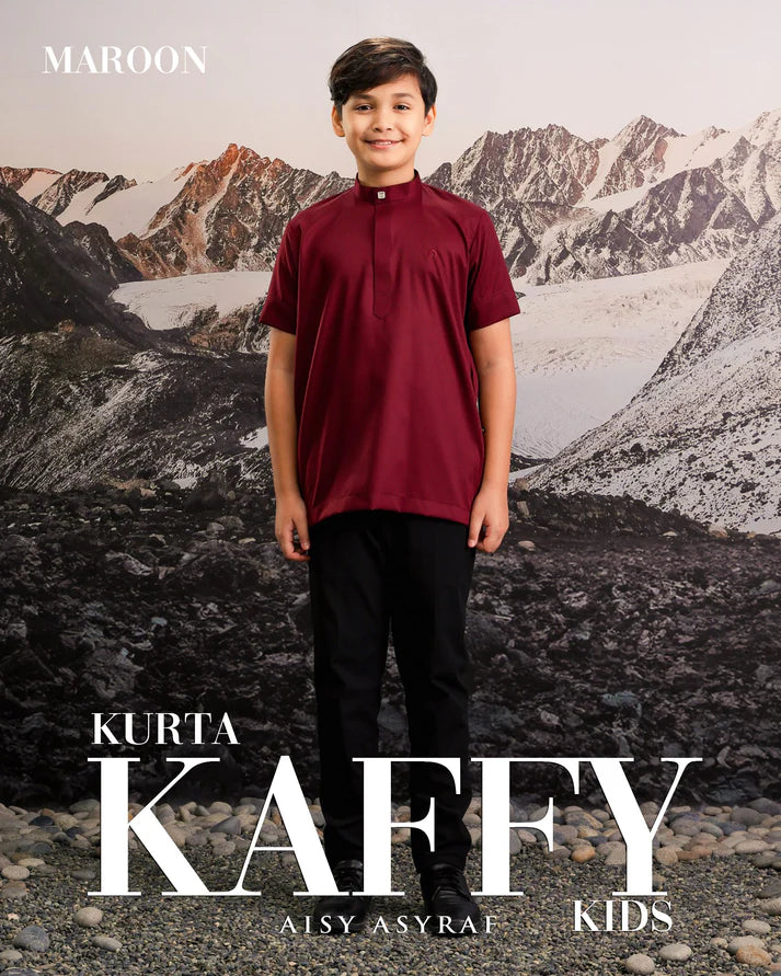Kurta Kaffy kids - Maroon