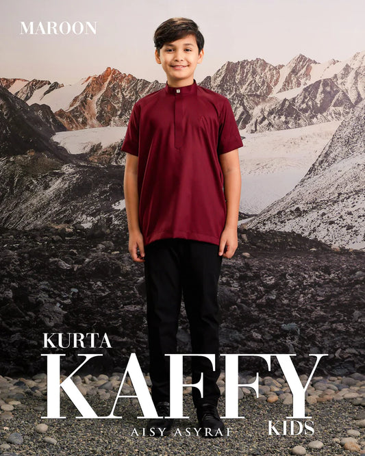 Kurta Kaffy kids - Maroon