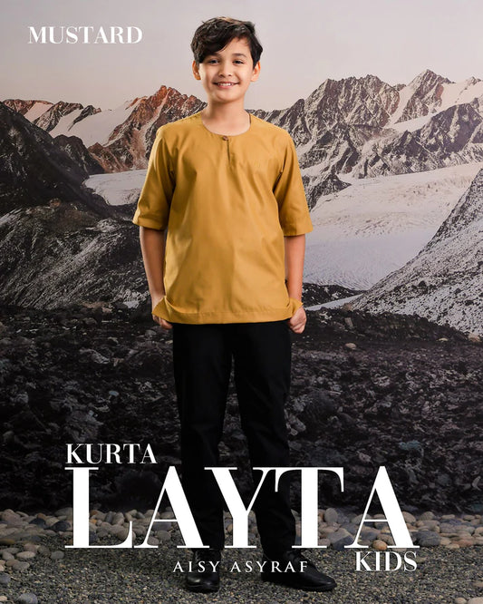 Kurta Layta Kids - Mustard