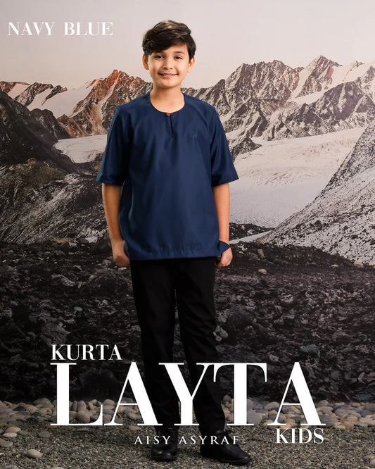 Kurta Layta Kids - Navy Blue