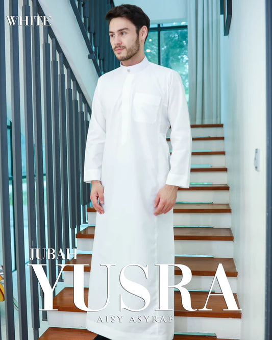 Jubah Yusra - White