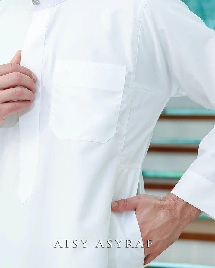 Jubah Yusra - White