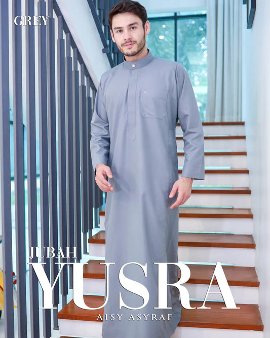 Jubah Yusra - Grey