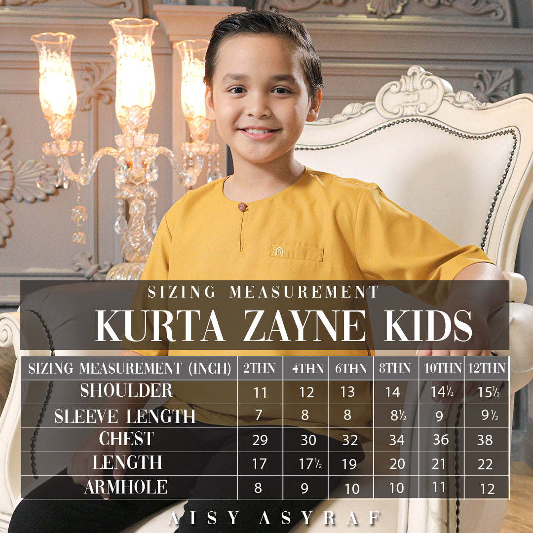 Kurta Zayne Kids - Yellow