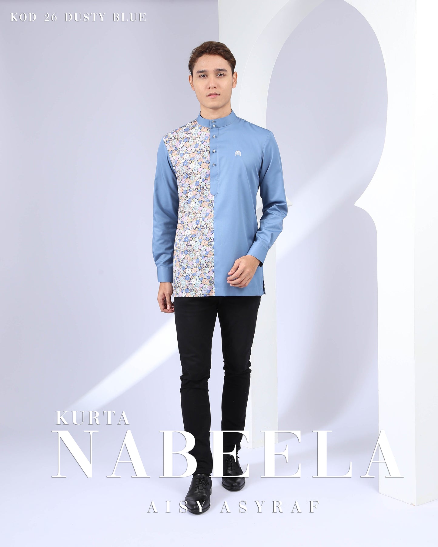 Kurta Nabeela - Dusty Blue (Code 26)