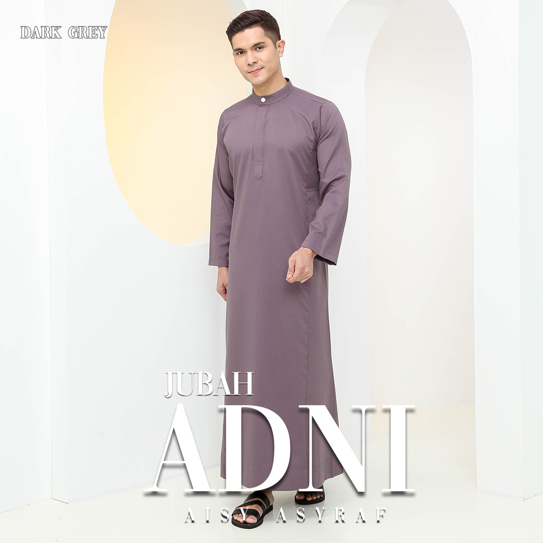 Jubah Adni - Dark Grey