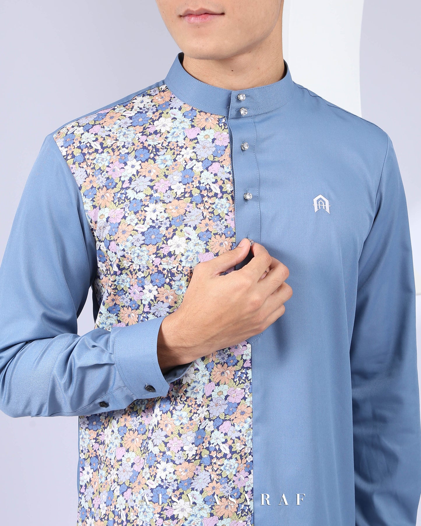 Kurta Nabeela - Dusty Blue (Code 26)