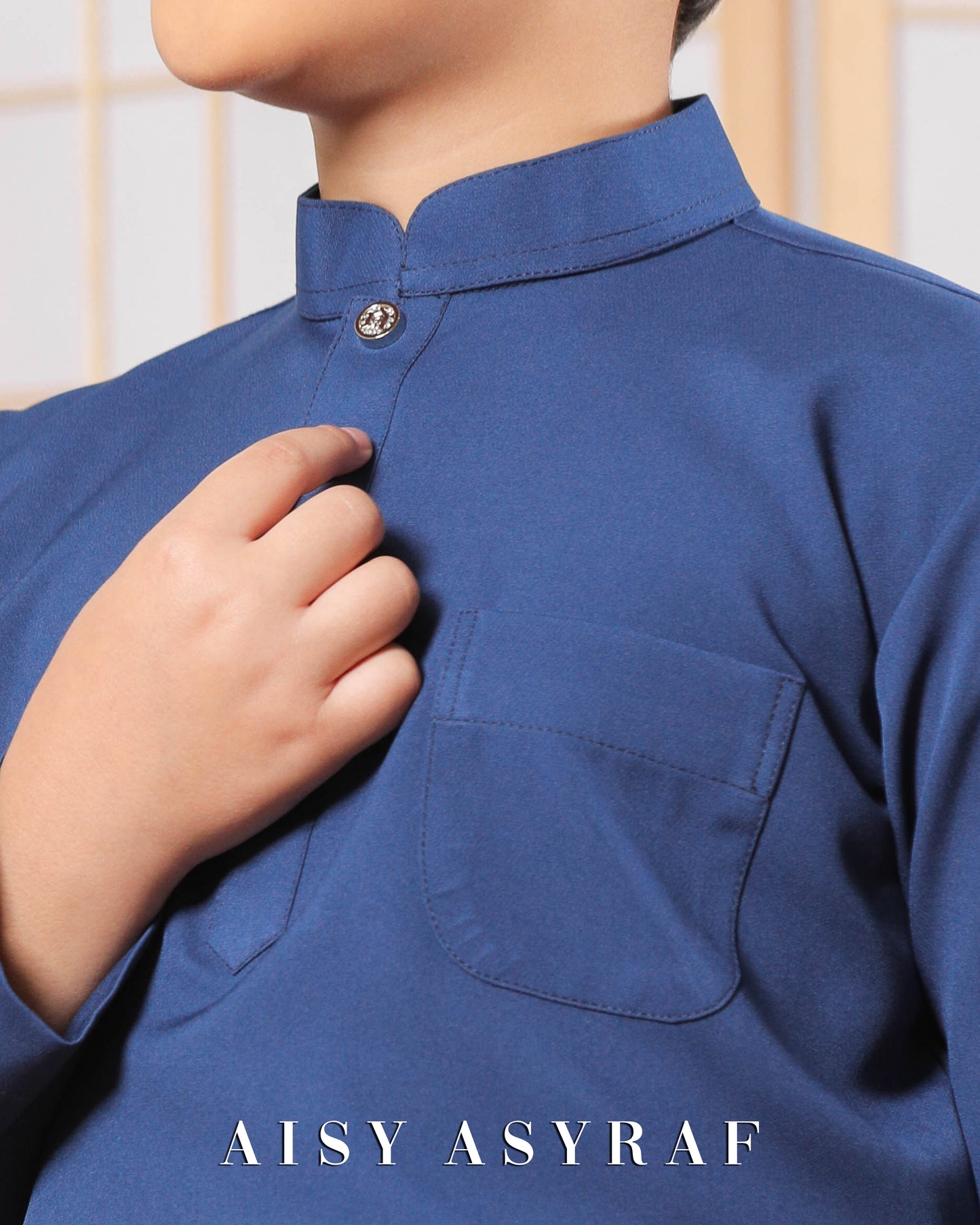 Baju Melayu Zaidan Kids - Denim Blue