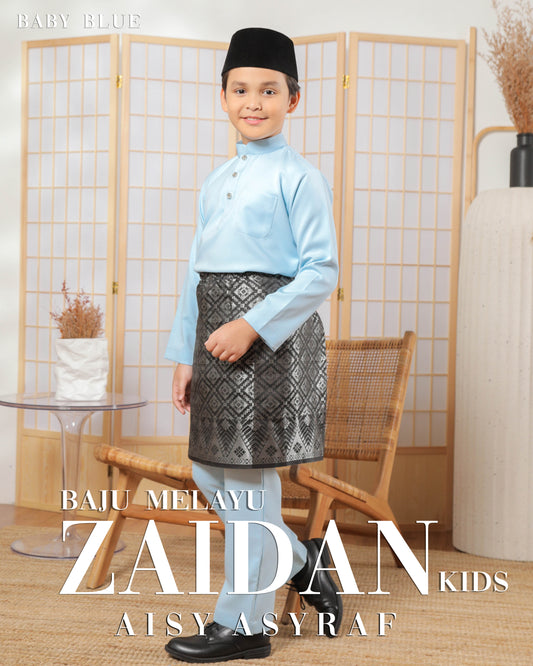 Baju Melayu Zaidan Kids - Baby Blue