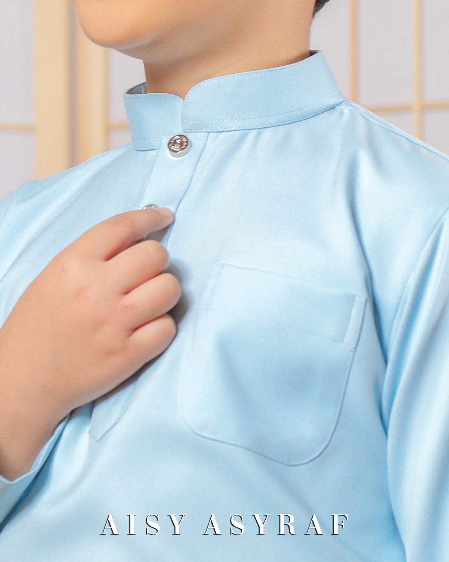 Baju Melayu Zaidan Kids - Baby Blue