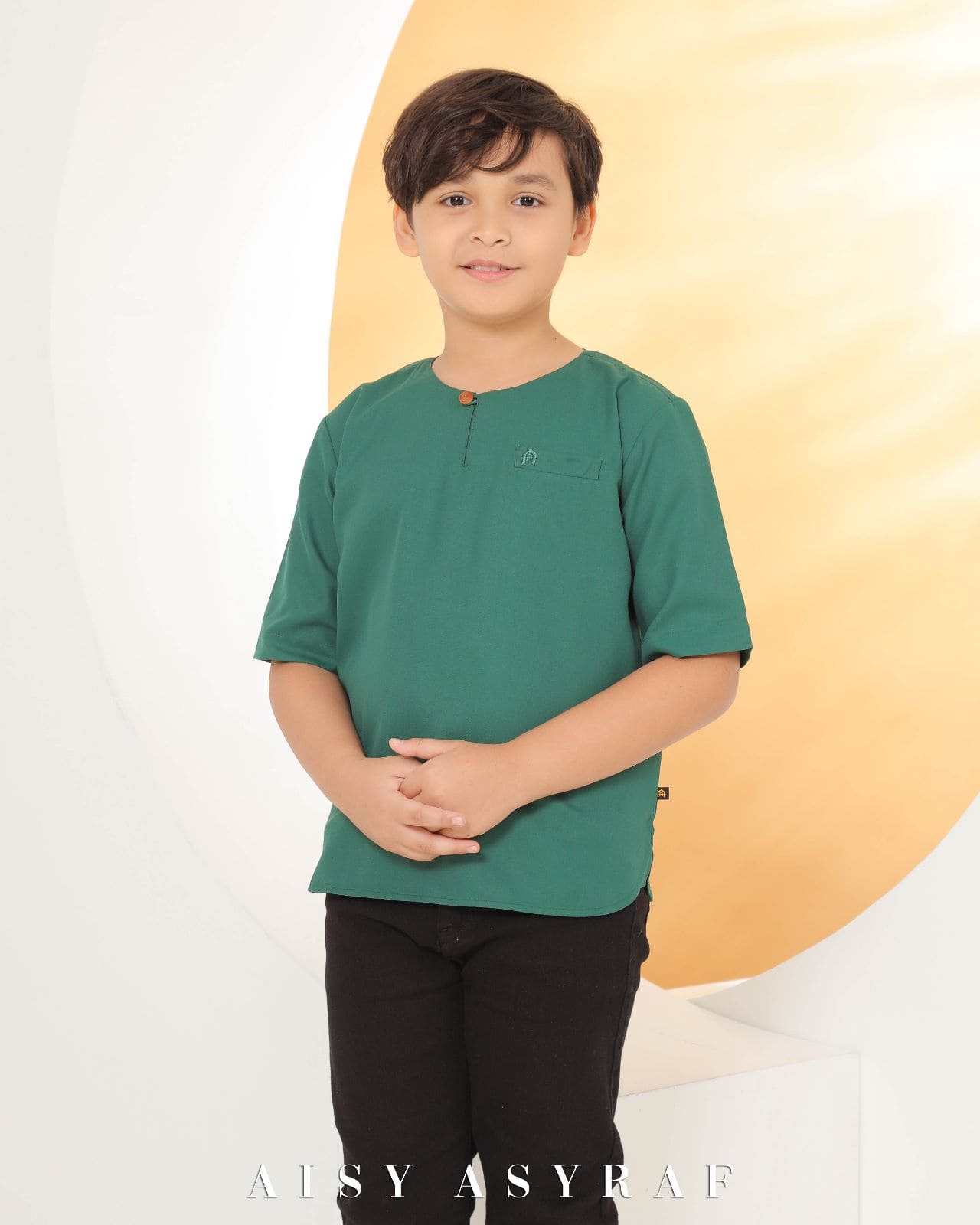 Kurta Zayne Kids - Emerald Green