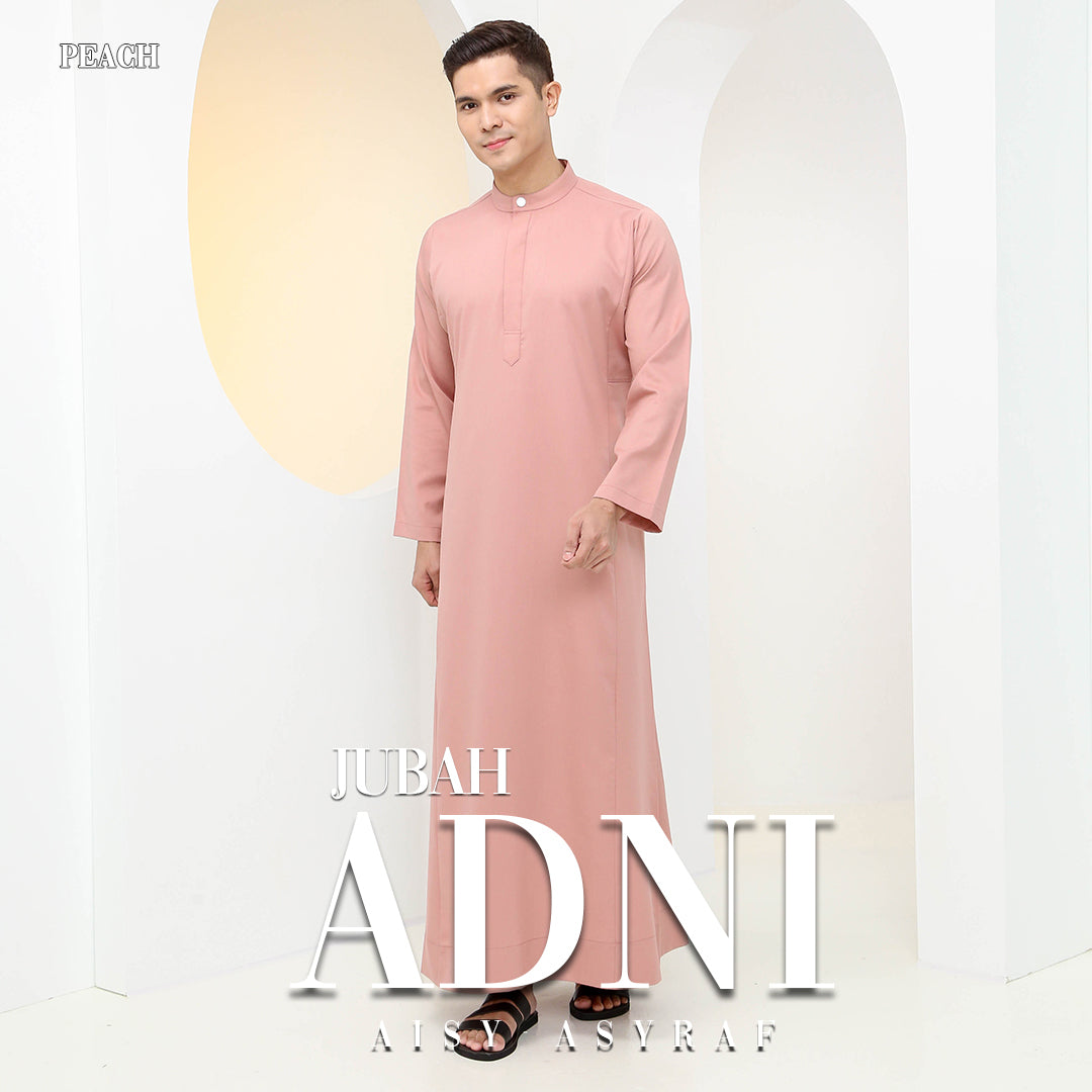 Jubah Adni - Peach