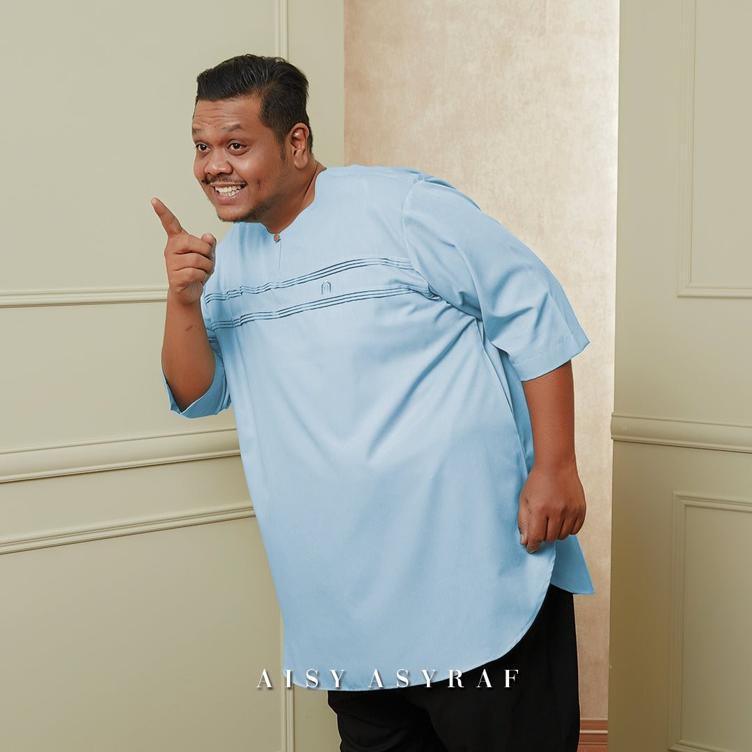 Kurta Jurjani Plussize - Baby Blue