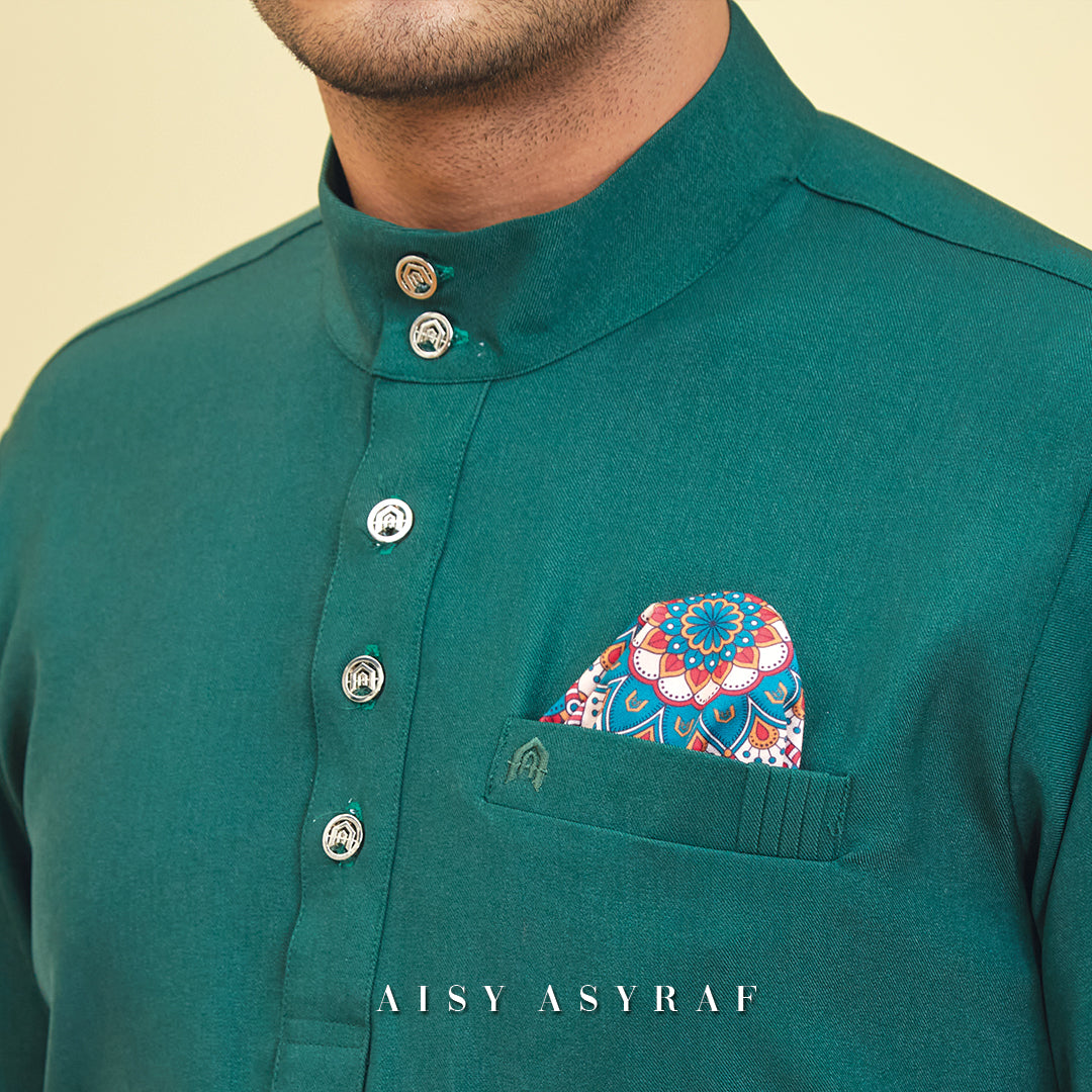 Baju Melayu Tilka - Emerald Green