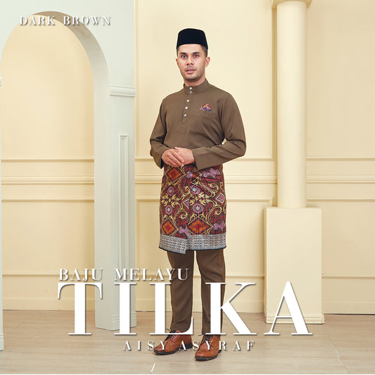 Baju Melayu Tilka - Dark Brown