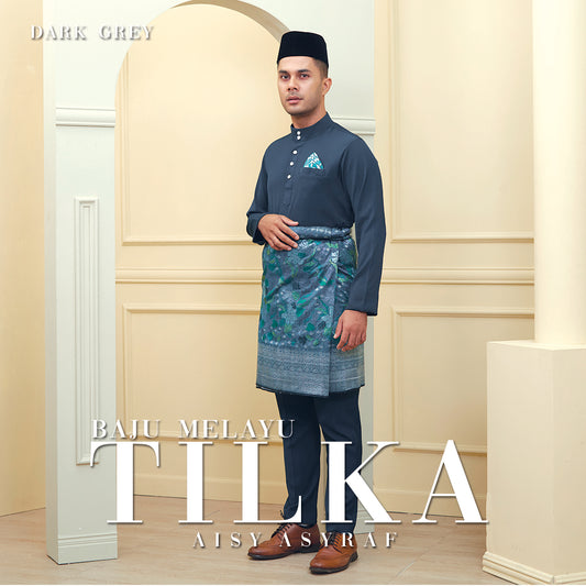 Baju Melayu Tilka - Dark Grey