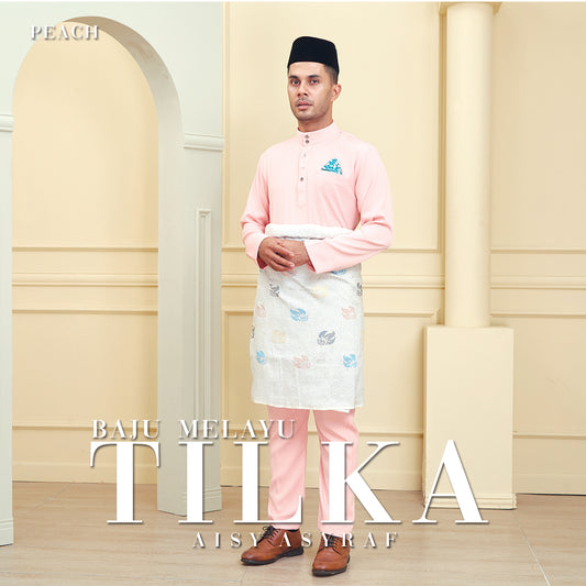 Baju Melayu Tilka - Peach