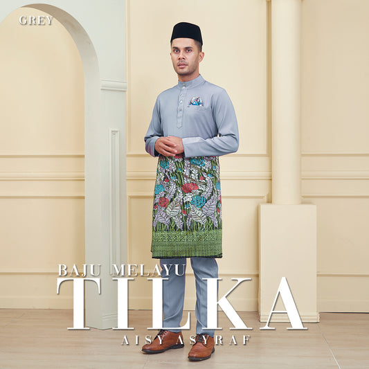 Baju Melayu Tilka - Grey