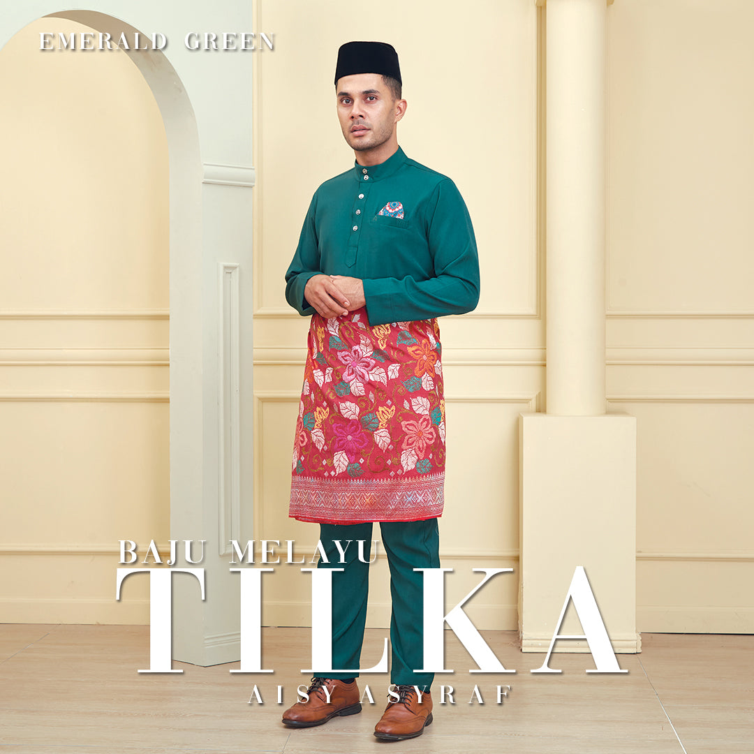 Baju Melayu Tilka - Emerald Green