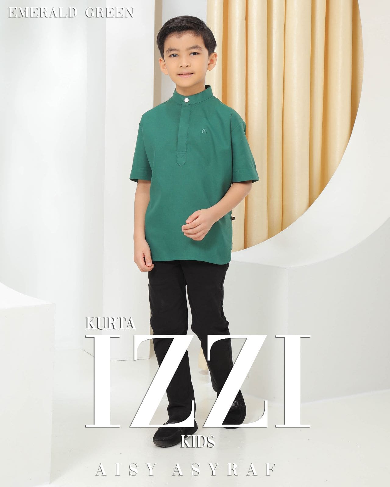 Kurta izzi kids Emeral green